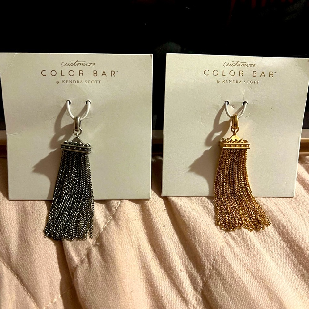 2 Kendra Scott square tassel charms